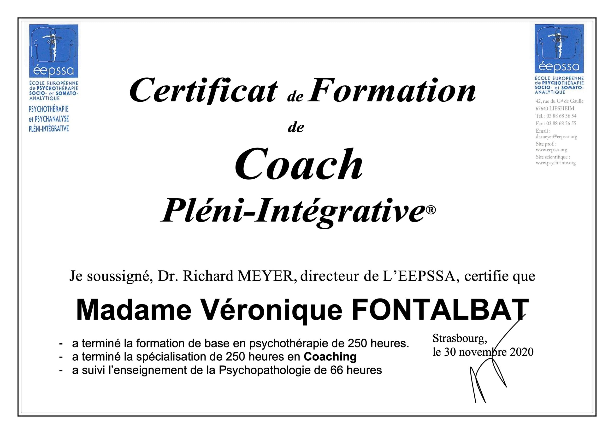 Certificat Coach Pléni-Intégrative